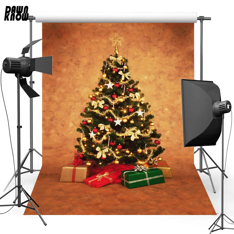 Виниловый фон для фотосъемки с изображением DAWNKNOW рождественской елки для детской фотосъемки в подарок L843