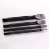 4 Pcs Leather Craft Tools Black Steel Leather Hole Punches 1 2 4 6 Prong Diamond Point Chisel DIY Leathercraft Tools ► Photo 1/6