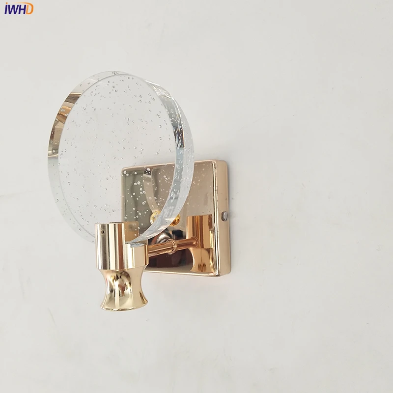 Modern Crystal LED Wall Light Luxury Fixture GoldenSilver Sconce For Bedroom Living Room Decoration Wall Lamp Lampara Pared (10)