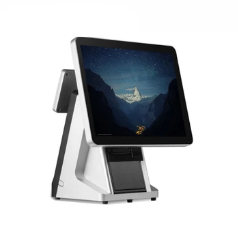 

POS all in one good system stability 15 inch capacitive touch screen POS system with VFD customer dispaly