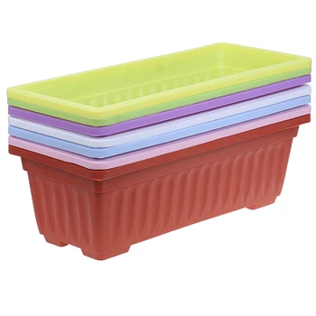 

1pc Flower Pots Planters Pot Trays Plastic Pots Creative Large Square Pots For Succulent Plants