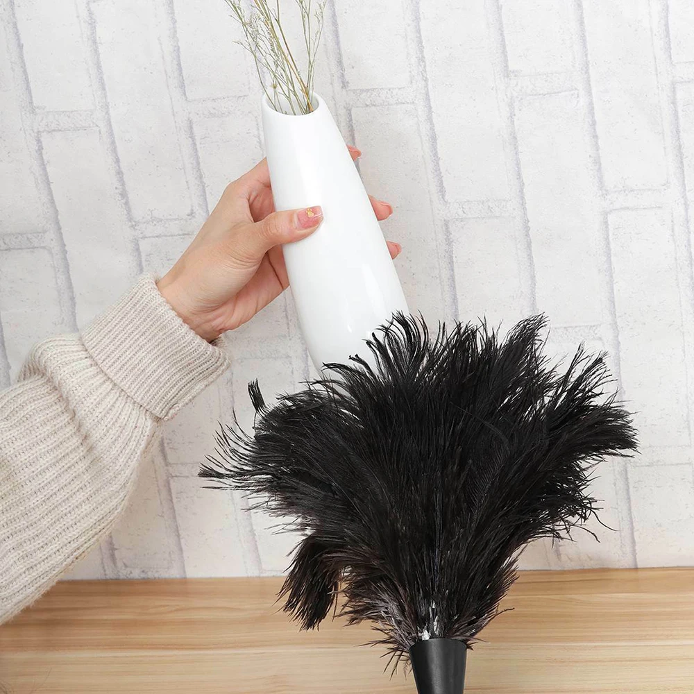 Ostrich Duster Feather Dusters with Long Plastic Handle Cleaning Brush Tool Cleaning Duster Household Cleaning Tool