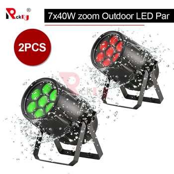 

2pcs 7x40W RGBW 4in1 Outdoor Zoom LED Par Light Waterproof IP65 Par Light Stage Party Club Light