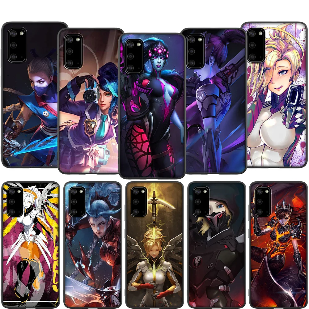 Lavaza Overwatch OW Mercy Soft Case for Samsung Note A3 A5 A6 A7 A8 A9 A10s A20s A30s A40s A50s 10 A70 8 9 J6 Plus | Мобильные
