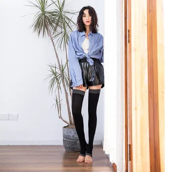 

High Boots Socks Leg Warmers Women Cotton Knitting Stocking Female Over Knee Dance Ballet Long Socks