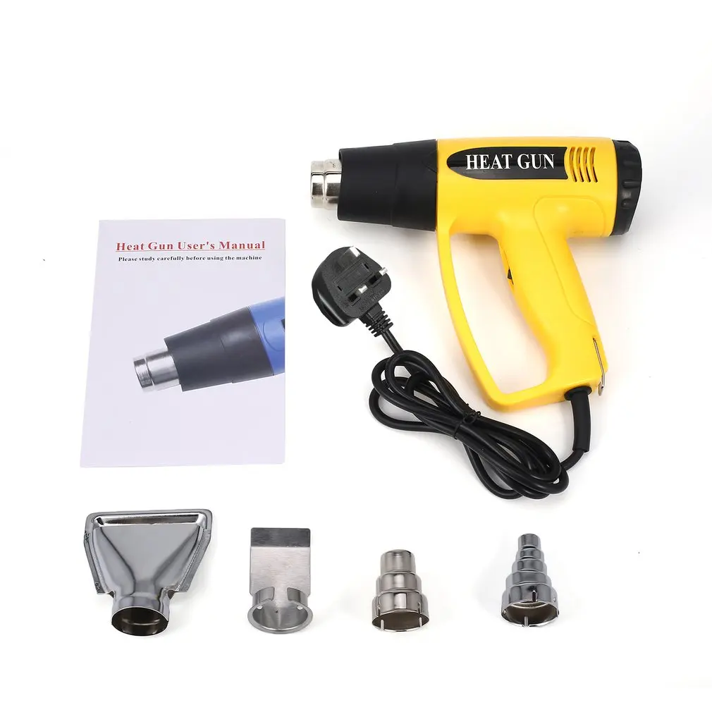 

620B 2000W UK Plug Digital LCD Electric Hot Air Heat Gun Temperature Fan Adjustable Shrink Paint Stripper Rework DIY Tool Nozzle