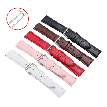 

20mm 22mm Watch Band Quick Release Bamboo Print Watch Band Replacememt Leather Watchband Cow Leather Strap