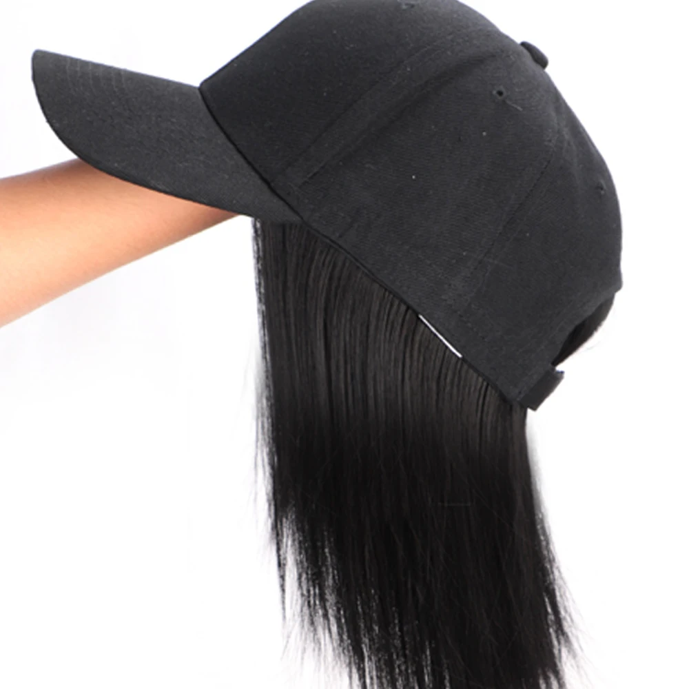 Short 8" Synthetic BoB Baseball Cap Hair Wig POP Wig Hair Extension Adjustable Cap for Women Black/Pink/White Color