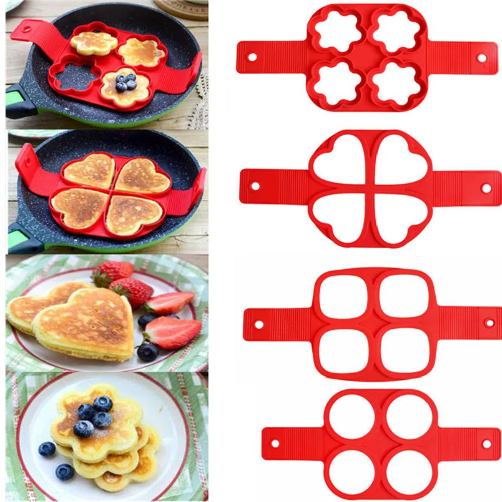 

1Pcs Egg Pancake Ring Nonstick Pancake Maker Mold Silicone Egg Cooker fried shaper Omelet Moulds for Kitchen Baking Accessorie