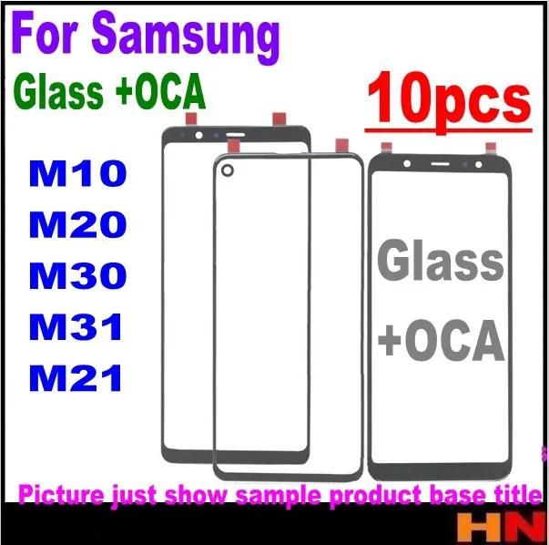 10 шт. передние стеклянные линзы с клеем OCA для Samsung Galaxy M10 M20 M30 M31 M21 | Мобильные