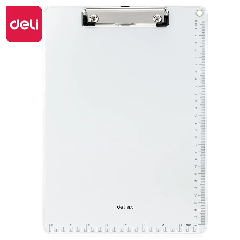 

Deli Portable A4 PVC Writing Clip Board Antislip File Hardboard Paper Holder Board clamp Office School Stationery Supplies