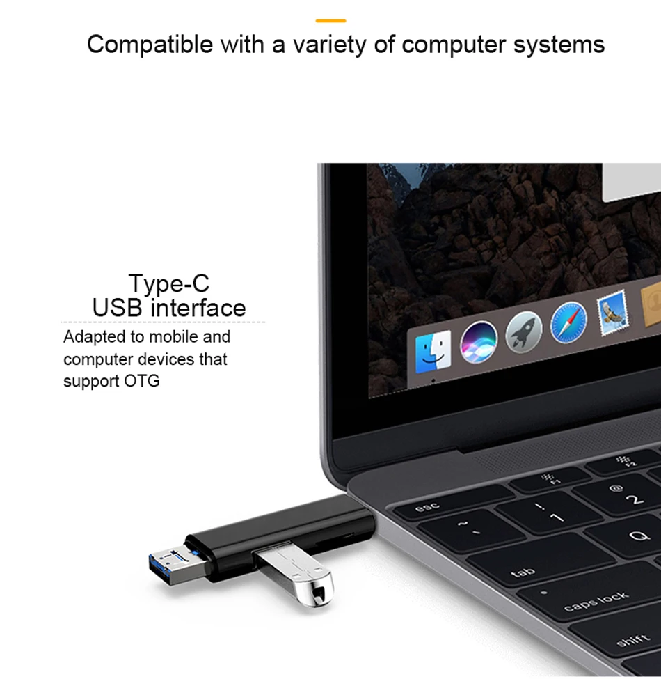 USB 3,1 кард-ридер высокоскоростной SD TF Micro SD type C адаптер флэш-памяти OTG кард-ридер для телефона ноутбука компьютера