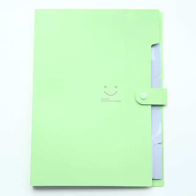 10 Colors Waterproof A4 File Bag Data Book Large Capacity File Bag Folder Briefcase Office Stationery Storage Bag 32.5*24.5cm Green