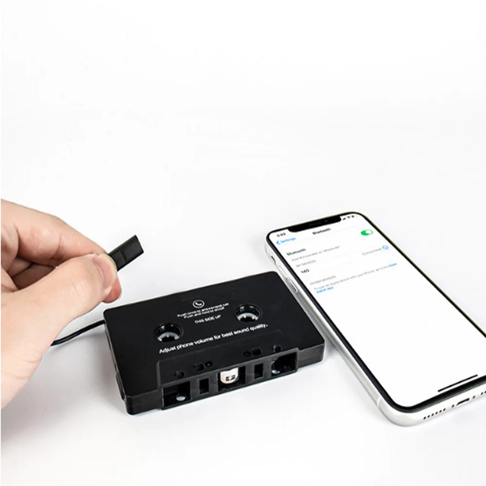 Adaptateur de cassette Compatible Bluetooth 5.0 Récepteur Convertisseur  Cassette audio de voiture pour adaptateur auxiliaire