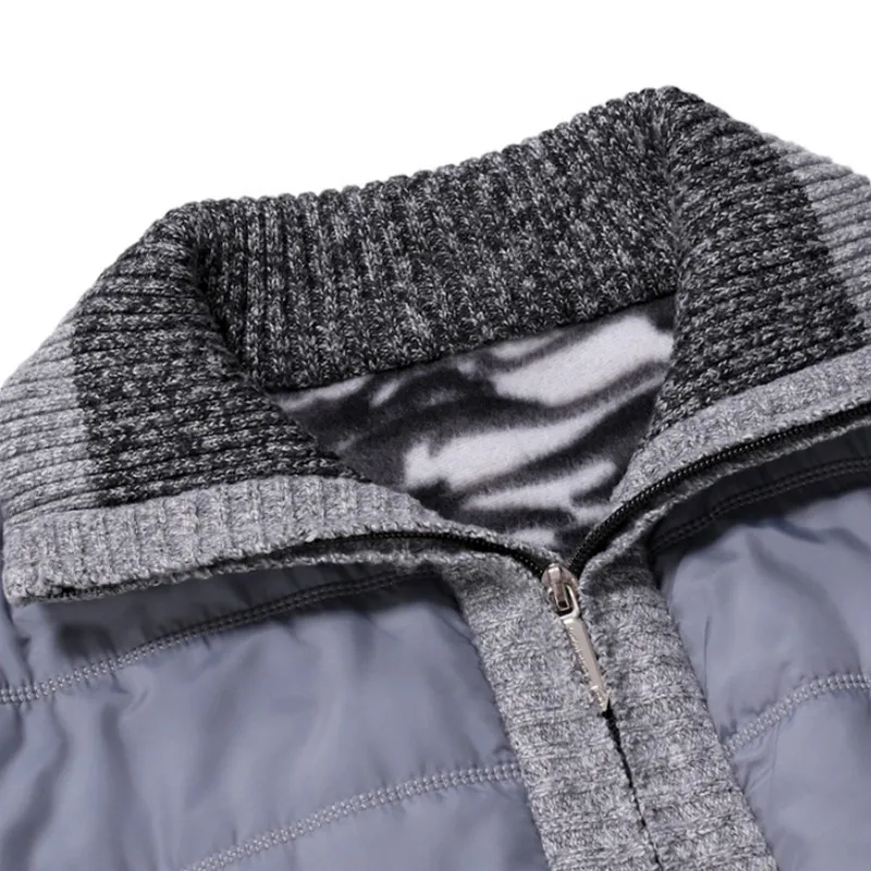 Fashion Men's Sweater Knitting Splice Sweater Men Autumn Winter Casual Cardigan for Men Solid Color Europe Style Men's Coat Fashion Men's Sweater Knitting Splice Sweater Men Autumn Winter Casual Cardigan for Men Solid Color Europe Style Men's Coat