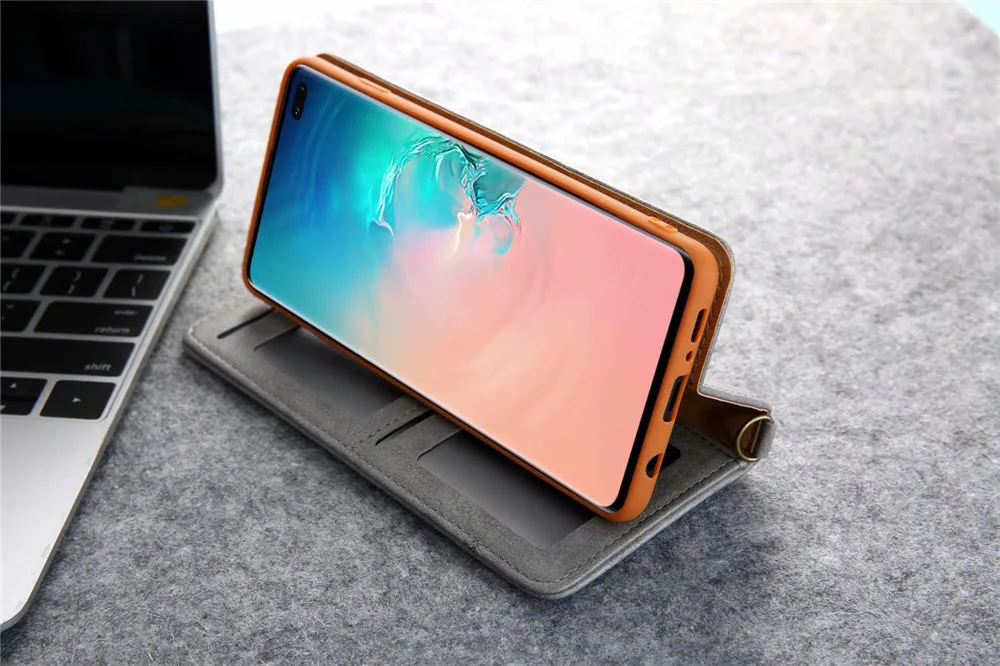 Модный чехол с карманом для samsung Galaxy S7 Edge S8 S9 S10 Plus Note 8 9 10 Роскошный кожаный чехол-кошелек