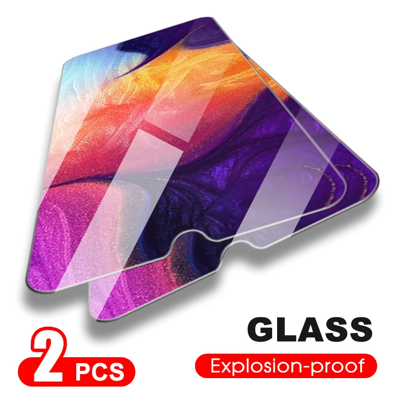 

2PCS Screen Protector For Samsung Galaxy A50 A40 A30 M30 M20 M10 A70 A60 A10 S10E A90 A7 2018 A80 Tempered Glass Film