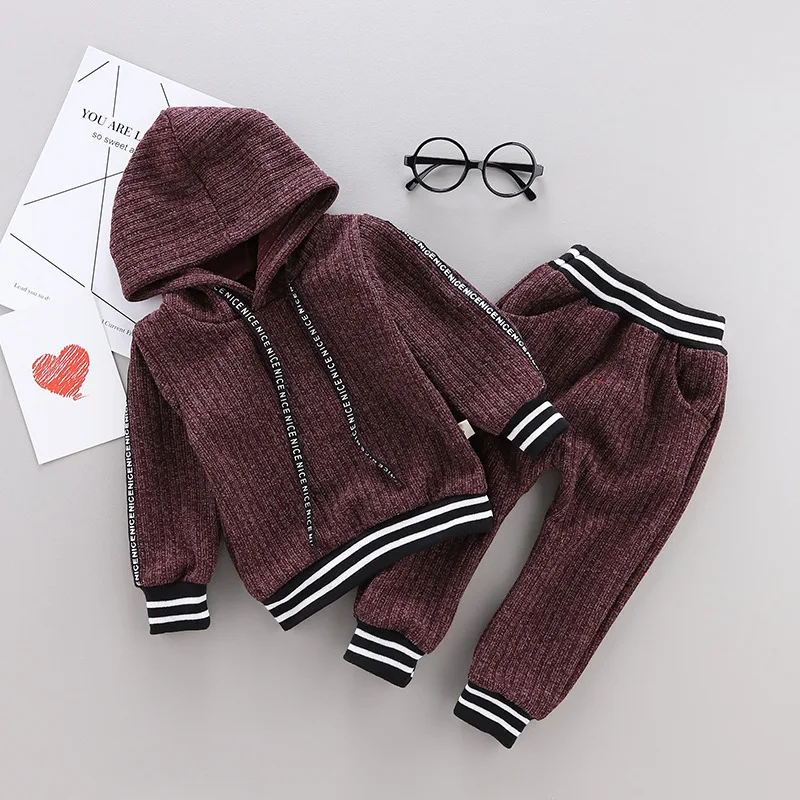 Autumn New Baby Boys Clothes Children Clothing Sets Casual Boys Hooded Sweatshirt+Pants 2Pcs Toddler Clothes Suit
