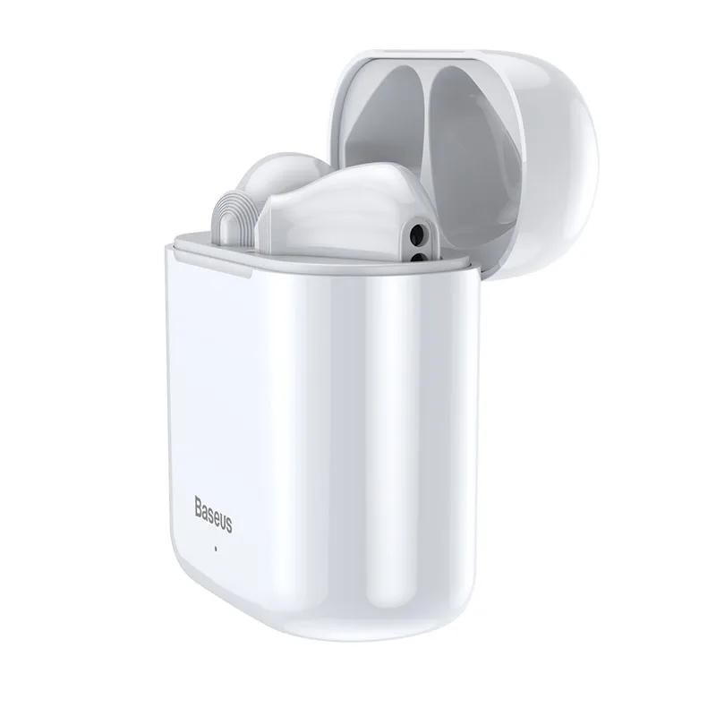 Беспроводные наушники Baseus W09 TWS с Bluetooth, интеллектуальное сенсорное управление, беспроводные наушники TWS со стереозвуком, звук басов, Смарт соединение - Цвет: Белый