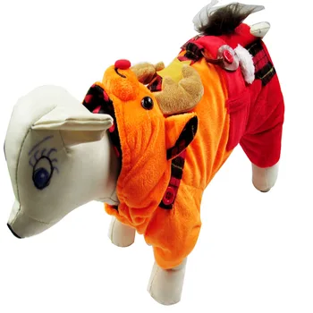 

Warm Pet Dog Coat Puppy Clothes Jumpsuit Lovely Deer Suspenders Pants for Large Medium Small Dogs Winter for Christmas New Year