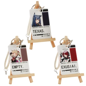 

Anime Arknights Key Chain PVC Keyring Card Set Student Meal Card Bus Card Protective Case