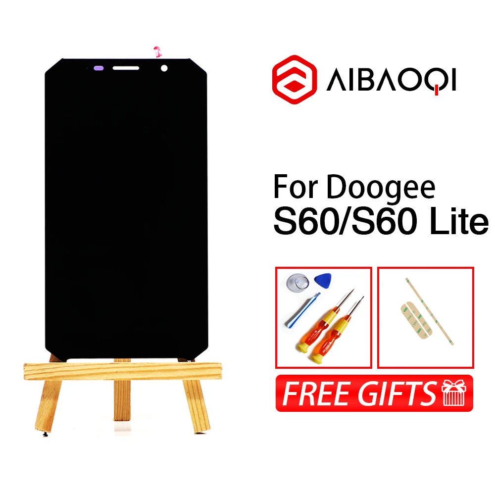 AiBaoQi 5,2 дюймовый сенсорный экран+ 1920X1080 ЖК-дисплей+ рамка в сборе для телефона Doogee S60/S60 Lite