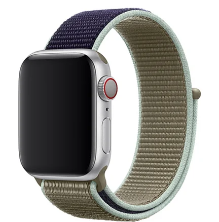 khaki Спортивный Браслет-петля для Apple Watch 44 мм 42 мм 40 мм 38 мм светоотражающий тканый нейлоновый ремешок на запястье для iwatch серии 4/3/2/1 - Цвет ремешка: khaki