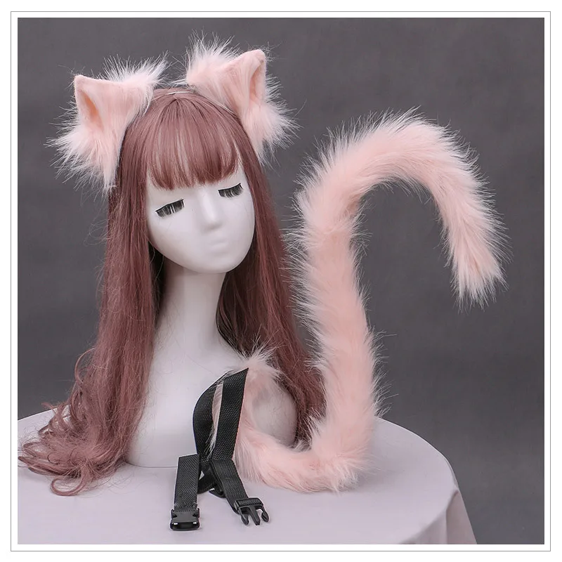 Fox Ear Wolf Beast Tail Wolves Cat Ear Hairband Headwear Tail Anime Cosplay Prop