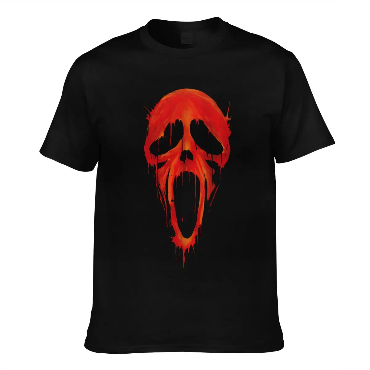 

Scream Mask Halloween T Shirt Scary Movie Horror Face Funny Ghostface Ghost Dead Short Sleeve Round Neck T Shirt Promotion