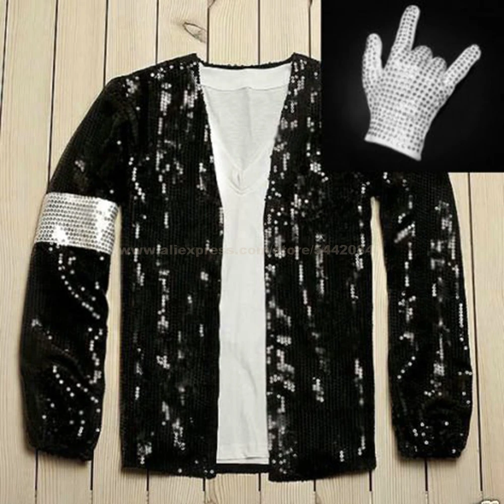 Mj Michael Jackson Coat Billie Jean Jacket & Glove Modern Dance Cosplay  Costume Adult & Kids Clothing Hallowmas Party 1bljd024 - Cosplay Costumes -  AliExpress