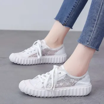 Zapatillas deportivas informales con plataforma para Mujer, Calzado cómodo, de piel sintética, K19-46