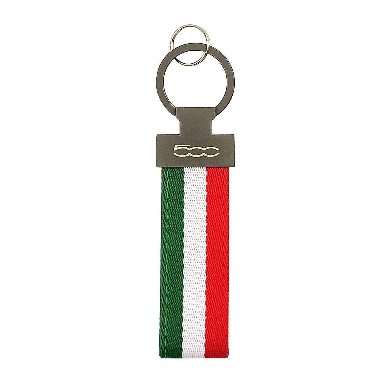 1 шт., автомобильный брелок с итальянским флагом для Alfa Romeo Fiat 500 abarth, металлический брелок для ключей, эмблема, брелок для ключей