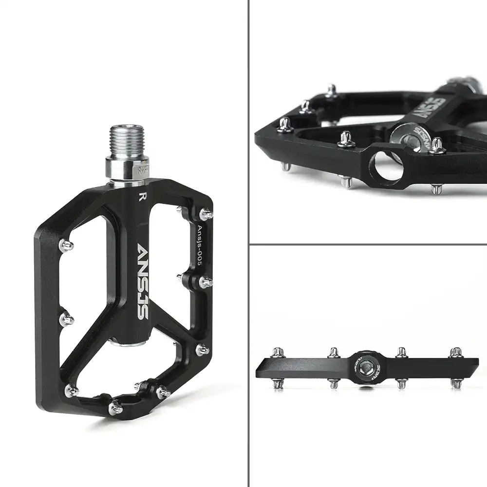 flat black mountain bike