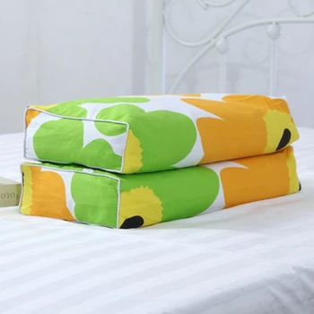 

New old coarse cloth square pillow protect cervical spine buckwheat shell pillow rice shell millet shell print pillowcase liner