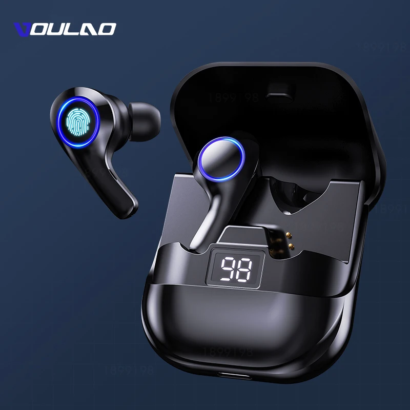 Wireless Headphones with Microphones TWS Bluetooth Earphones Sports Waterproof Headsets Touch Control Earbuds For Phone | Электроника