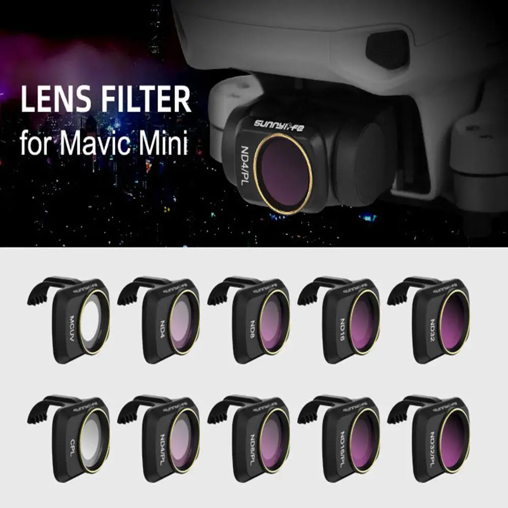RC Drone Lens Filter Set ND CPL NDPL MCUV Kits for Mavic Mini Airplane Mini Camera