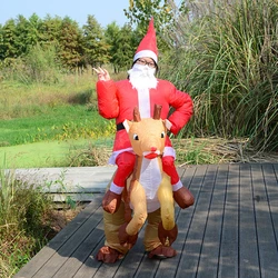 Ropa inflable para fiesta, disfraz de alce y Papá Noel para fiesta de Navidad, 1 unidad