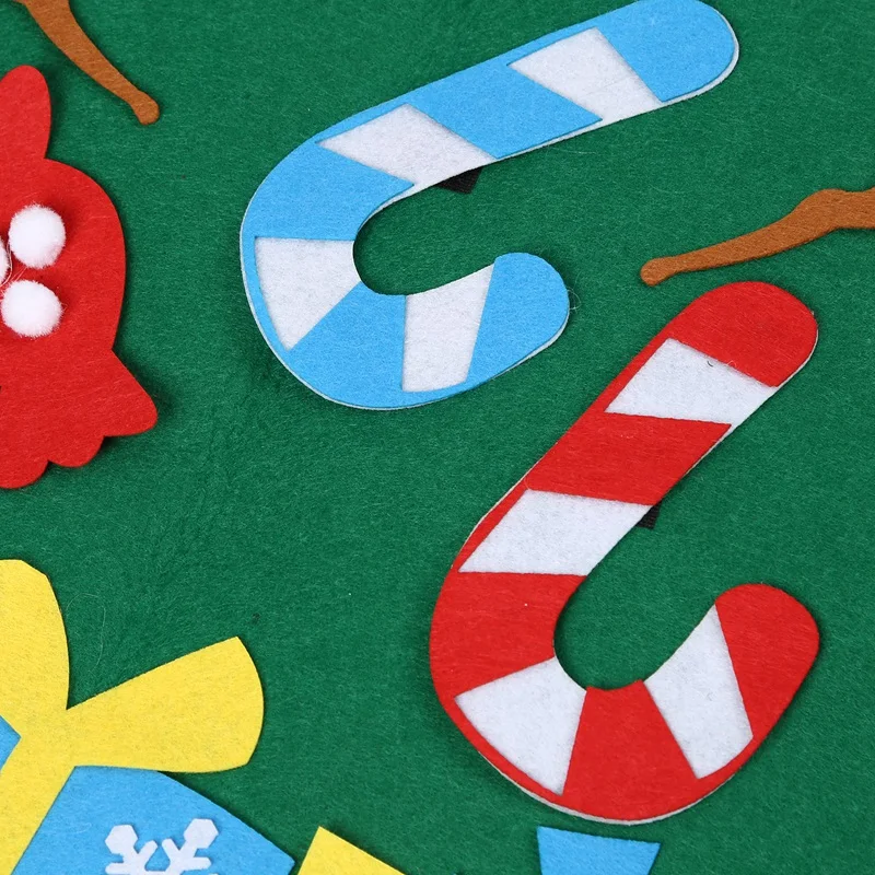 3Ft DIY Felt Christmas Tree Set+ 26Pcs Detachable Ornaments, Wall Hanging Xmas Gifts for Christmas Decorations