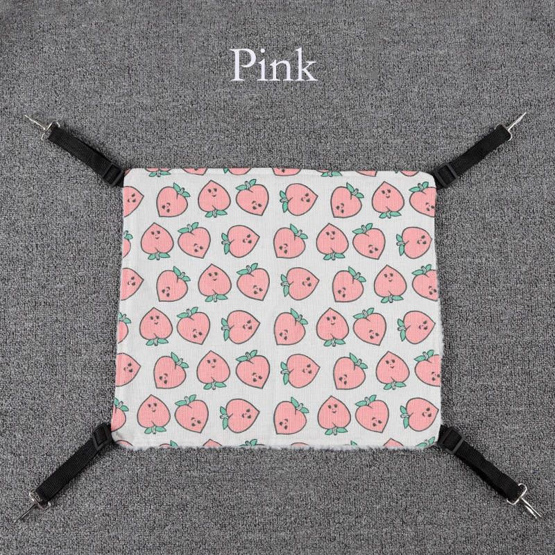 pink Теплый подвесной гамак для кошки, коврик для кровати, дышащий, двухсторонний, мягкий, ягненок, кашемир, кошка, спальный, зимний гамак, клетка,@HE - Цвет: pink