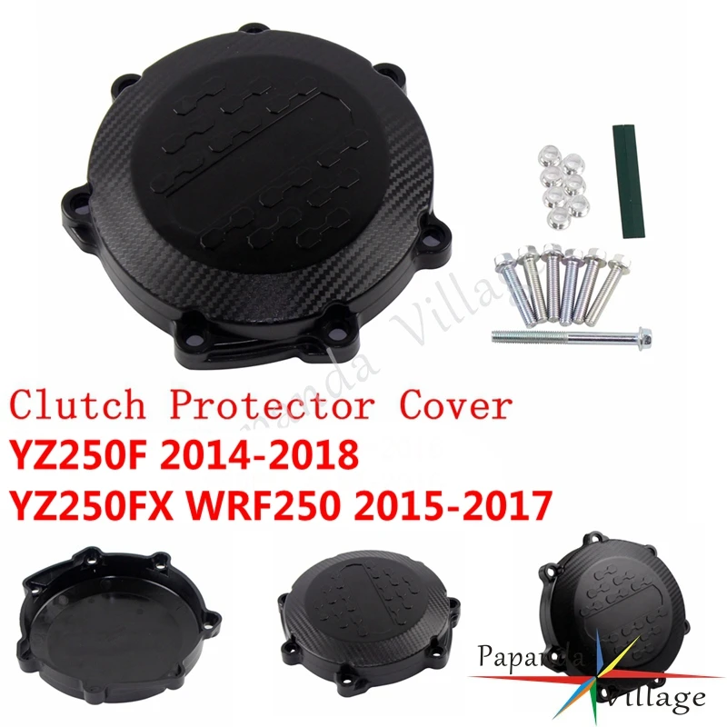 

Black Motocross Engine Plastic Clutch Protector Cover Guard Protection for Yamaha YZ250F 2014-2018 YZ250FX WRF250 2015-2017