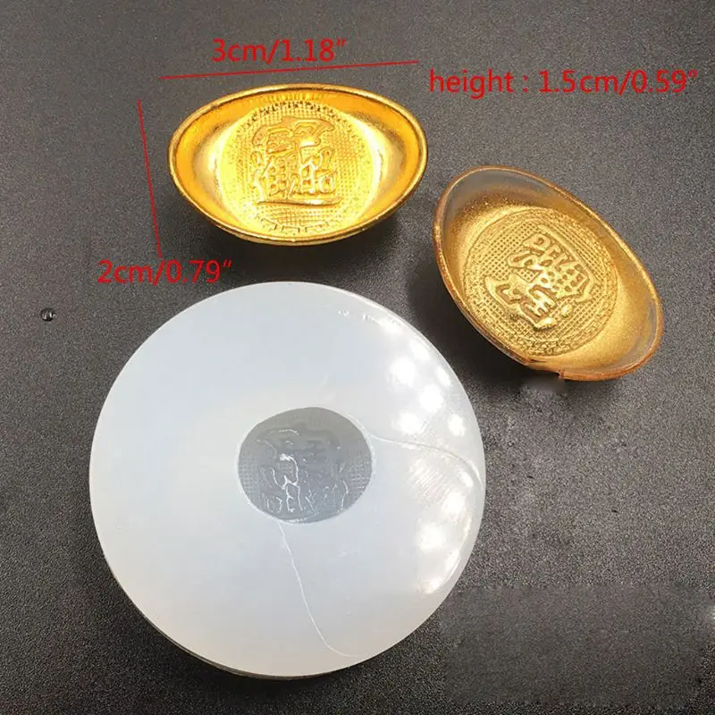 Abacus Gold Ingot Pendant Epoxy Resin Silicone Mold Jewelry Making Craft Tools