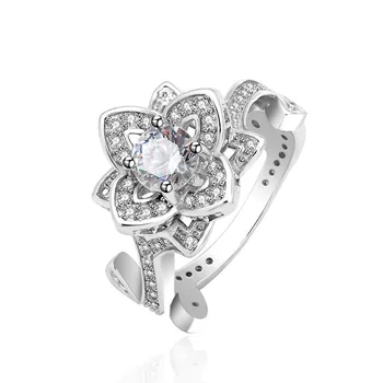 

Personality Creative S925 Sterling Silver Ring Ladies Fashionable Exaggerated Fashion Rose Jewelry TL-055