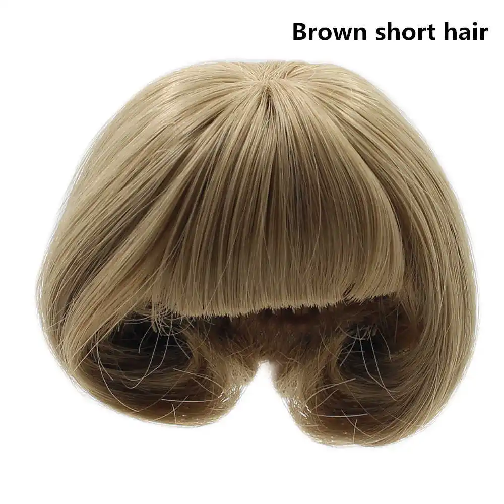 Fortune Days 1/4 BJD dolls wig in 7-8 inches Six kinds of wild hair golden brown black colour hair high quality gift - Цвет: like a picture