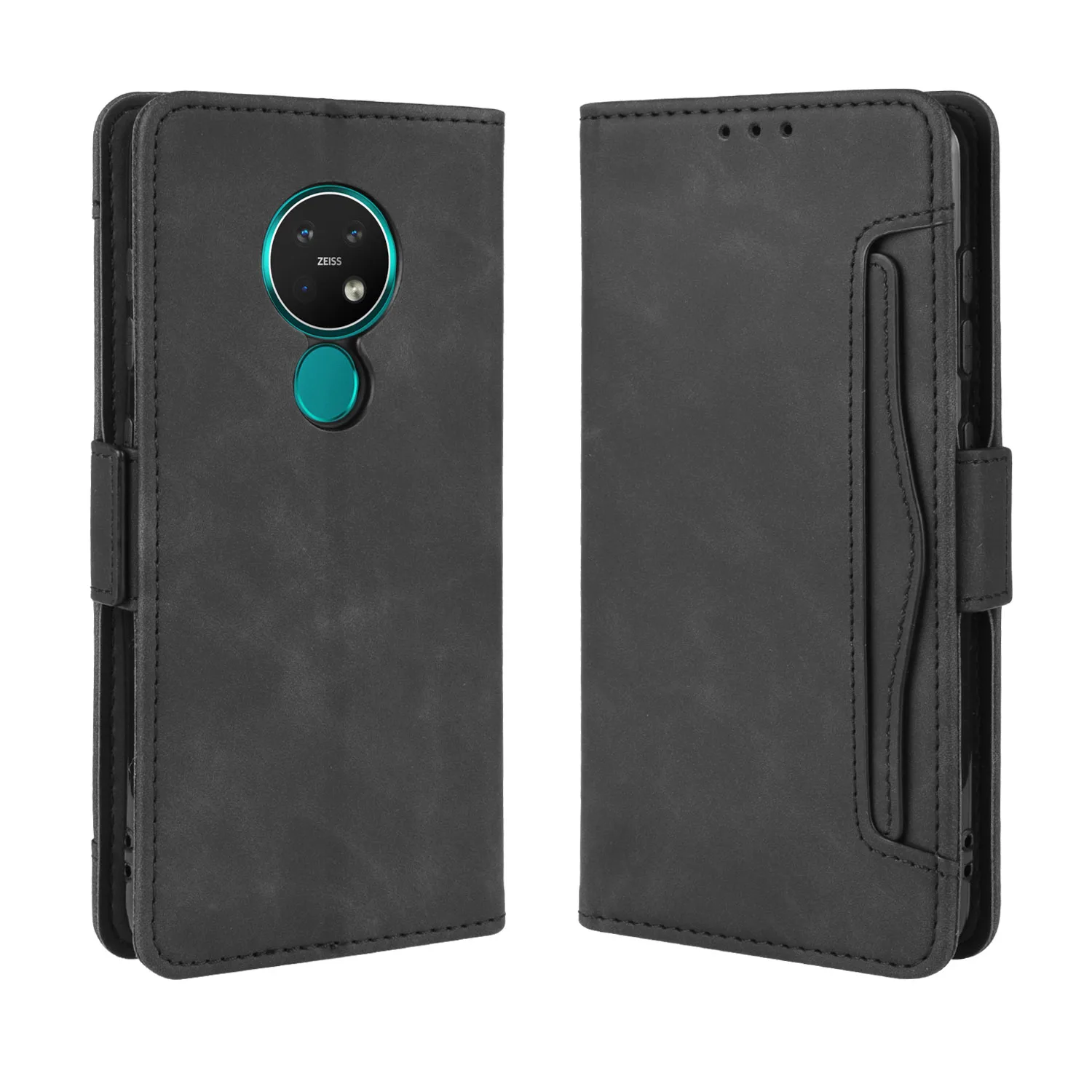 

For Nokia 7.2 Case Multi-card slot Leather Book Flip Design Wallet Case Soft Cover For Nokia7.2