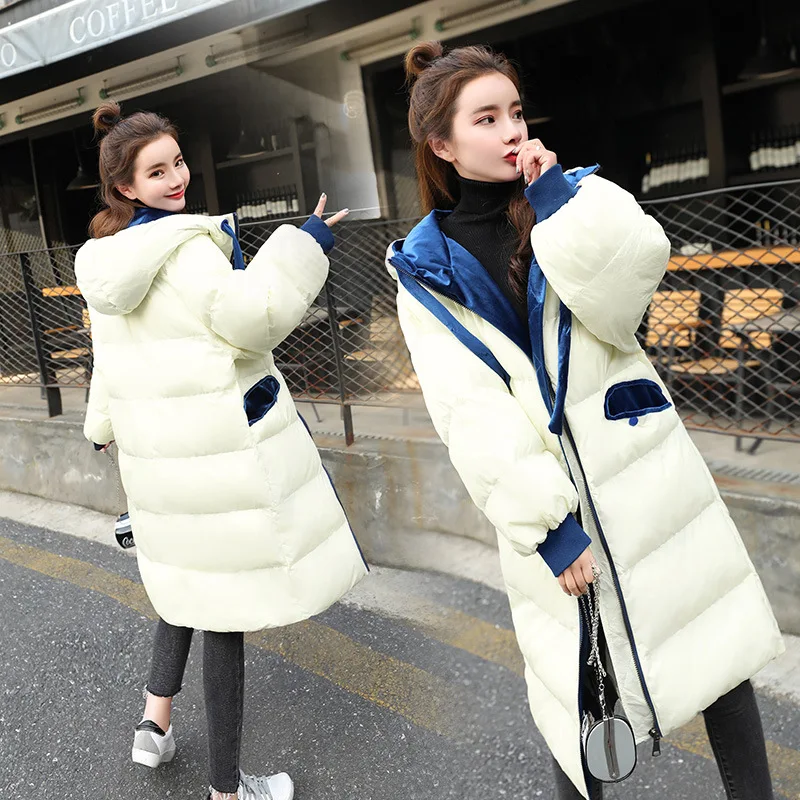 

2018 Winter New Style WOMEN'S Dress Korean-style Loose-Fit BF down Coat down Jacket Cotton-padded Clothes Mid-length Cotton-padd