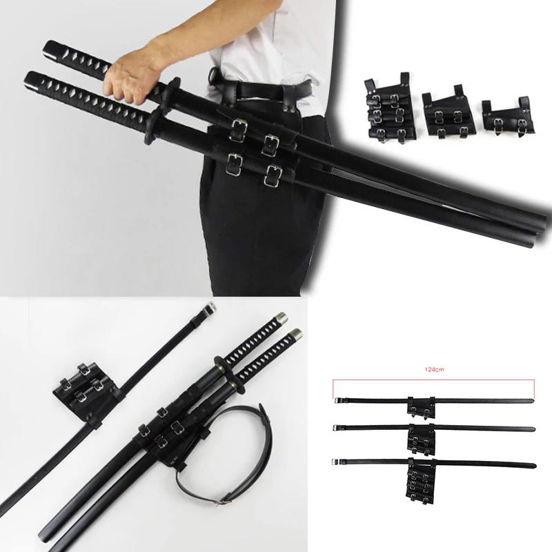 1/2/3 Medieval Sword Holder PU Leather Sword Belt Waist Sheath Adult Men Knight Battle Weapon Rapier Ring Belt Strap Holster sword belt sheath