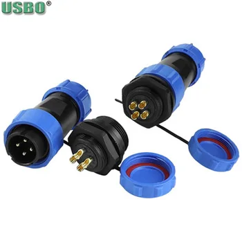 

New Waterproof IP68 SP20 SP21 2/3/4/5/6/7/8/9/10/12/14Pin Core Nut Male Female Air Outlet Opening plug socket aviation connector