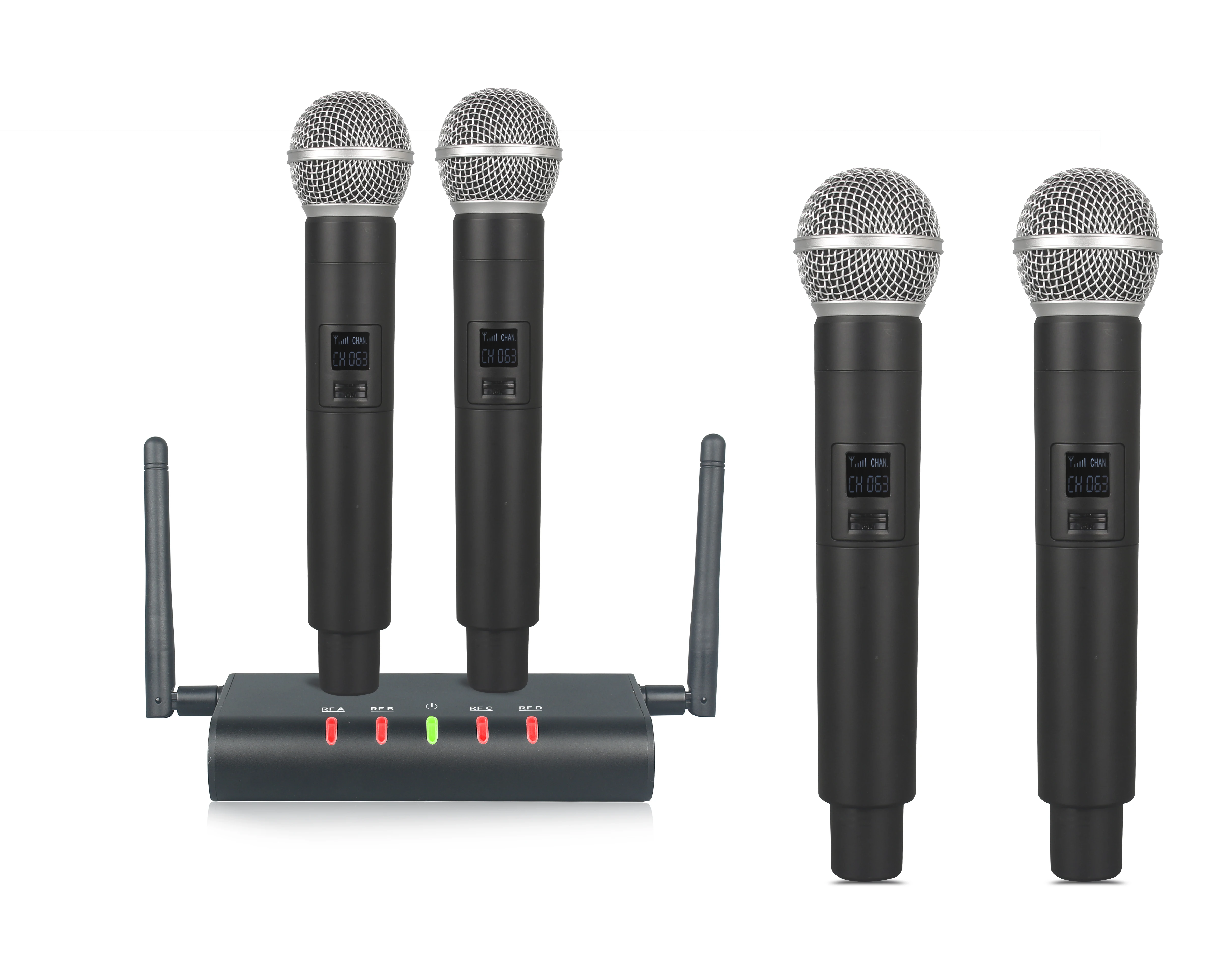 

Wireless microphone system professional four-channel dynamic UHF4 headset conference lapel karaoke SM58k Performance singer
