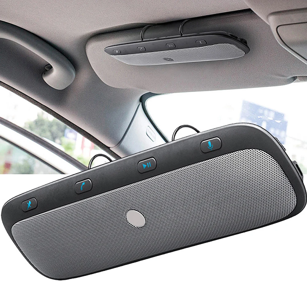 Беспроводной Bt Bluetooth громкой связи вызов Автомобильный плеер комплект динамик телефон солнцезащитный козырек TZ900 многоточечная музыкальная Колонка автомобиль электрический