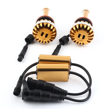 

1 Pair D6 H11 9006 Car LED Headlamp Bulb Replacement Headlights 4000LM DC9-36V 60W 6000K LED Chip White Light